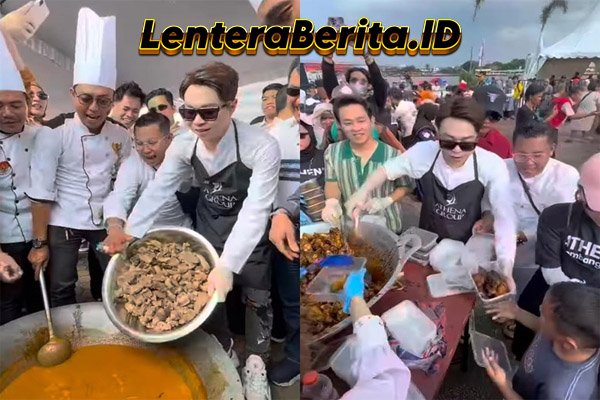 Dr Richard Lee Masak 300 kg Rendang di Palembang, Masyarakat Tertib Antre