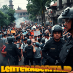 Delapan polisi dan 2 warga sipil terluka saat demonstrasi di Denpasar