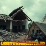 Atap sekolah roboh, siswa SMKN 1 Cileungsi terpaksa belajar di tenda darurat