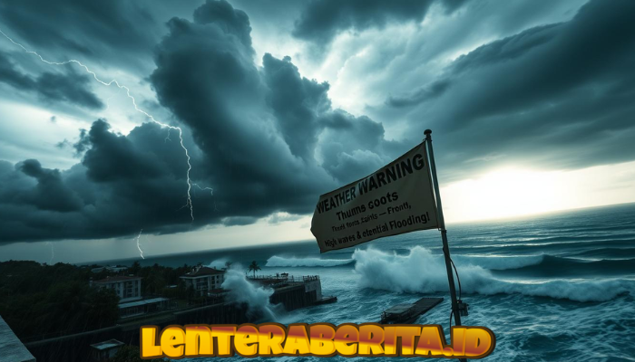 Rabu, BMKG: Waspada hujan petir, ombak tinggi hingga banjir rob di RI