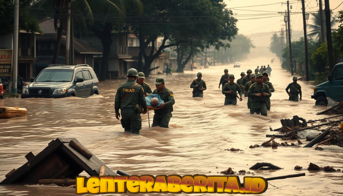 TNI AD turunkan prajurit untuk evakuasi korban banjir di Bali